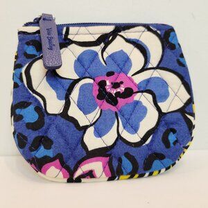 Floral Blue Purple Vera Bradley Coin Credit Card Purse Wallet
